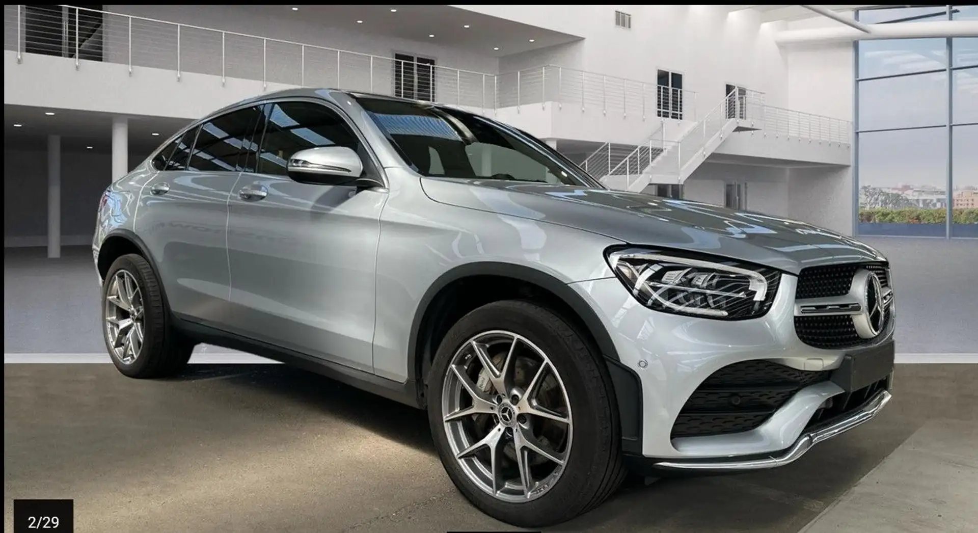 Mercedes-Benz GLC 300 e AMG Coupe 20*Kamera*Distro*LED*Virtual srebrna - 2