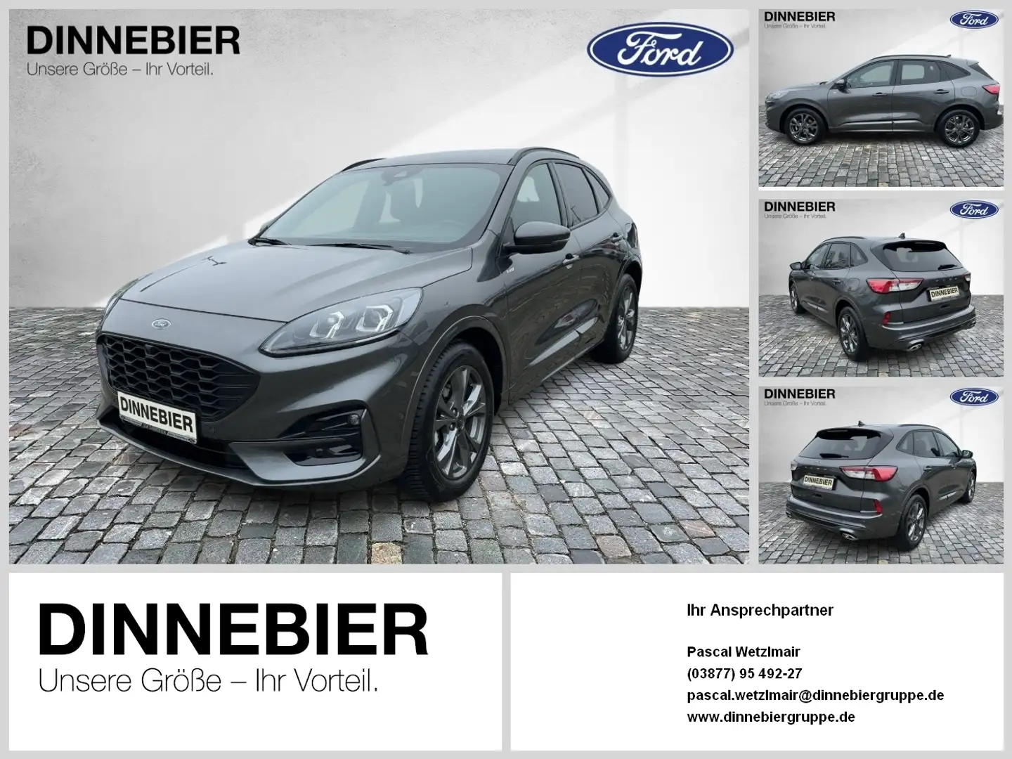 Ford Kuga ST-Line X LED+Navi+Kamera+Winterpaket Grijs - 1