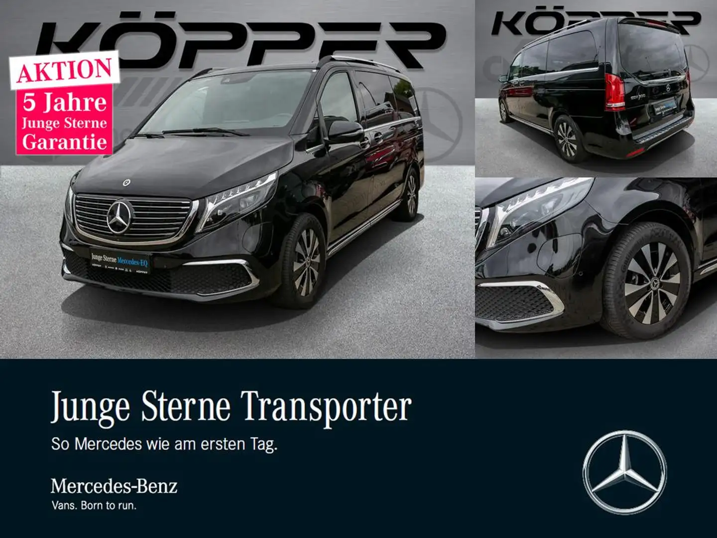 Mercedes-Benz EQV 300 AVANTGARDE L 7-Sitz. Leder Pano Distron. Noir - 1