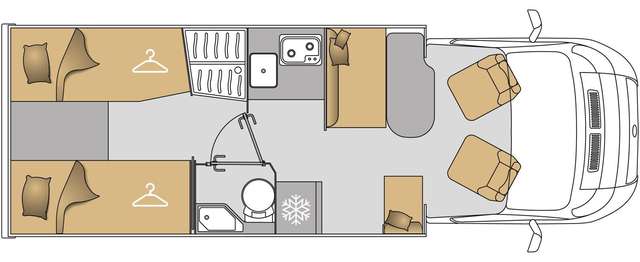 Mooveo Tei 70EB Gebraucht, All-In-One Paket, Hubbett