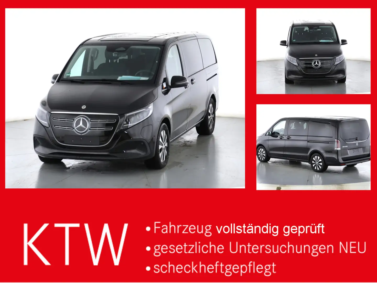 Mercedes-Benz EQV 300 lang,7-Sitze,2xel.Schiebetür,LED,2xKlima Schwarz - 1