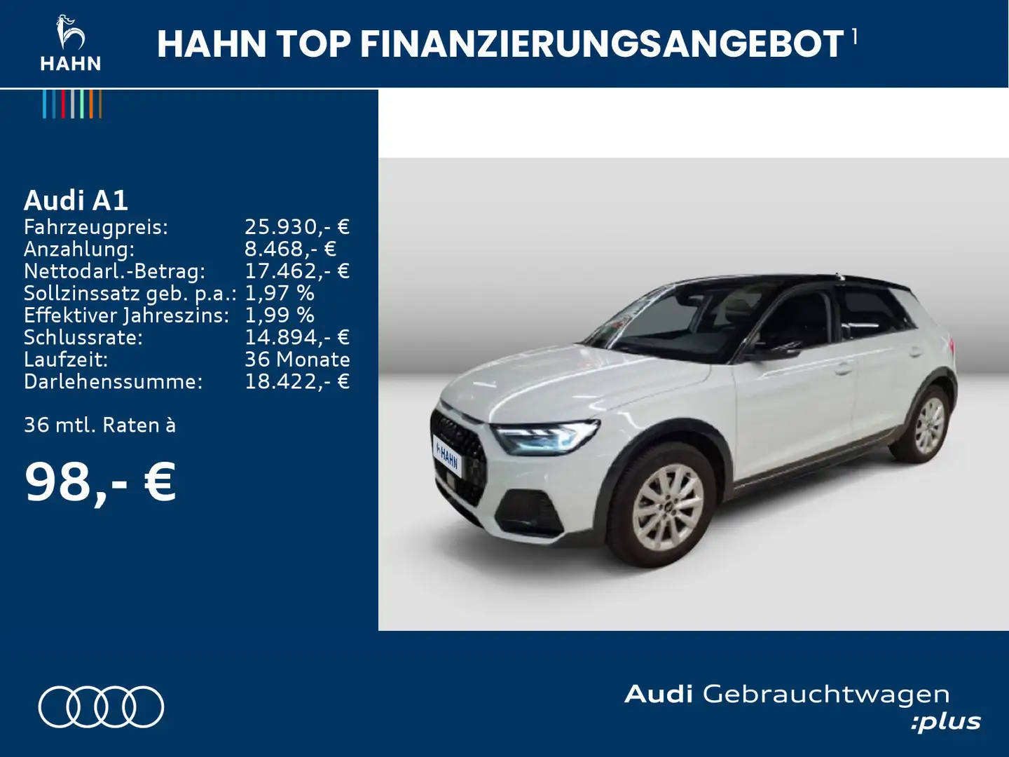 Audi A1 25 TFSI allstreet S-line Navi LED Leder Sonos Weiß - 2