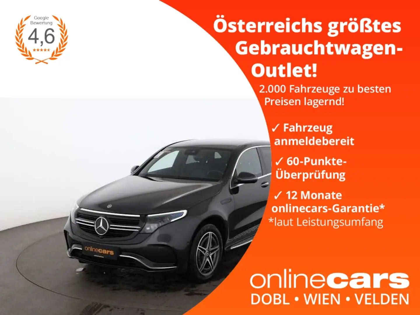 Mercedes-Benz EQC 400 4Matic AMG Line 80kWh Aut LED AHK NAVI Gris - 1