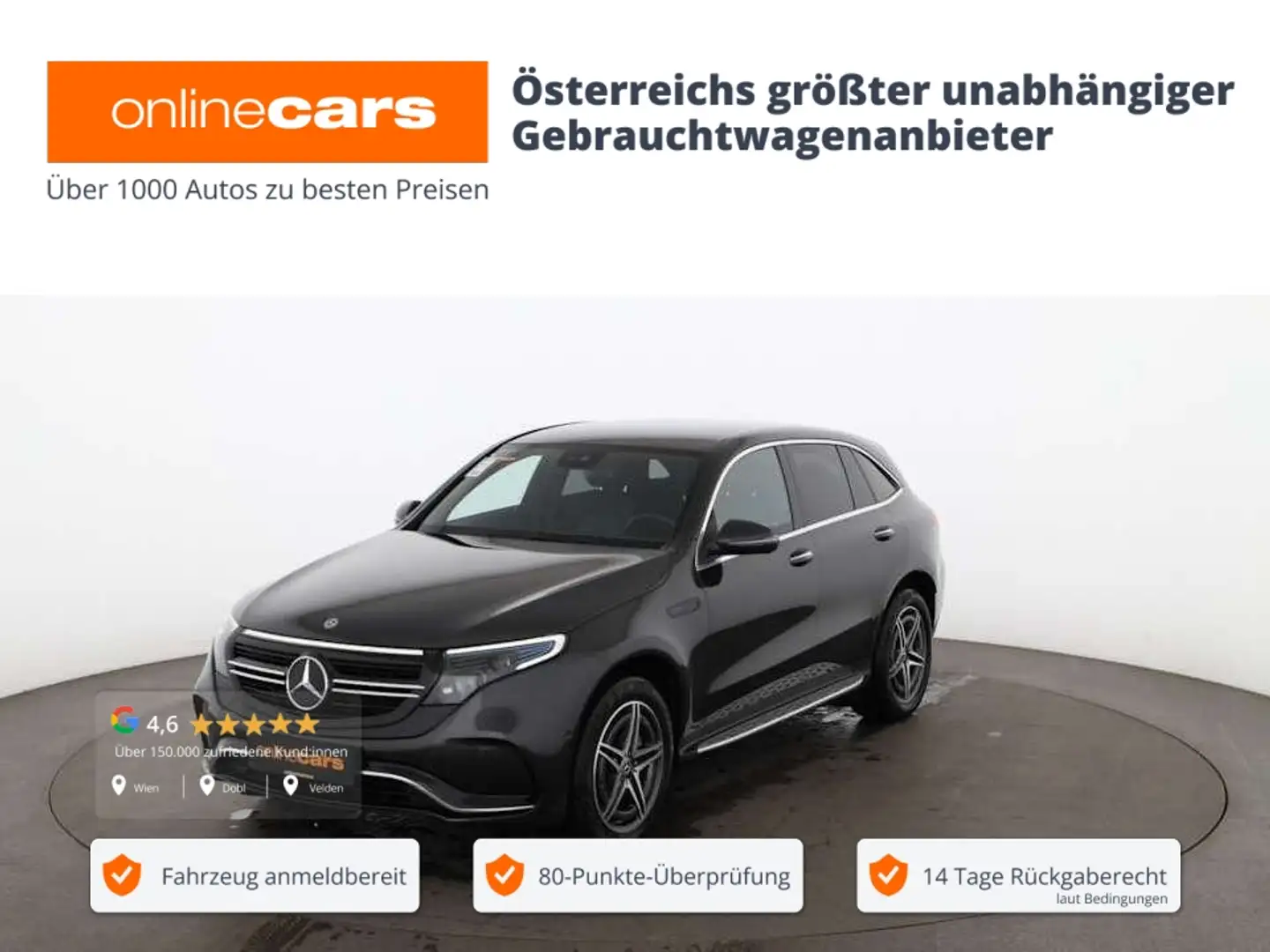 Mercedes-Benz EQC 400 4Matic AMG Line 80kWh Aut LED AHK NAVI Gris - 1