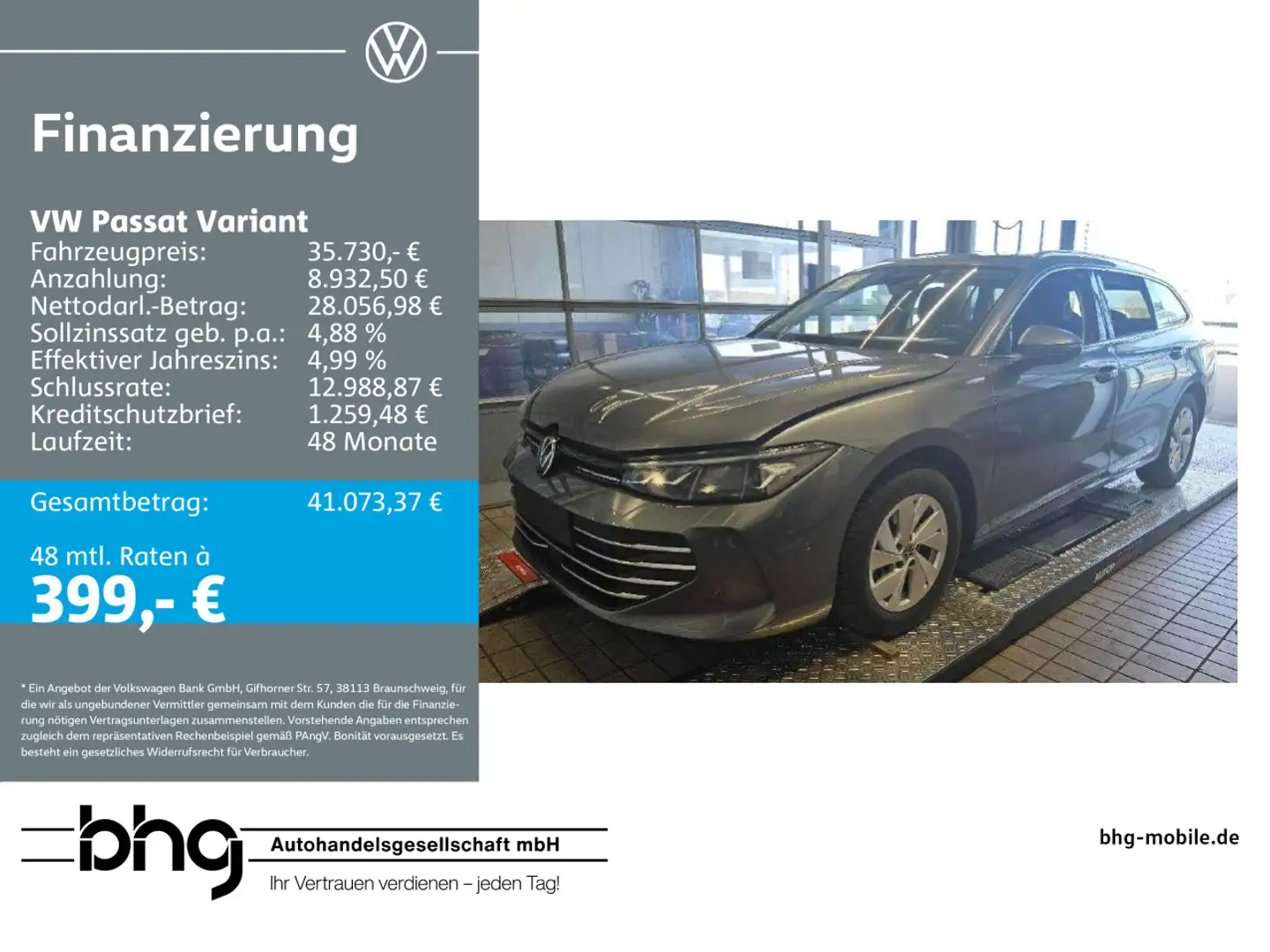 Volkswagen Passat Variant 2.0 TDI SCR DSG Business Grau - 1