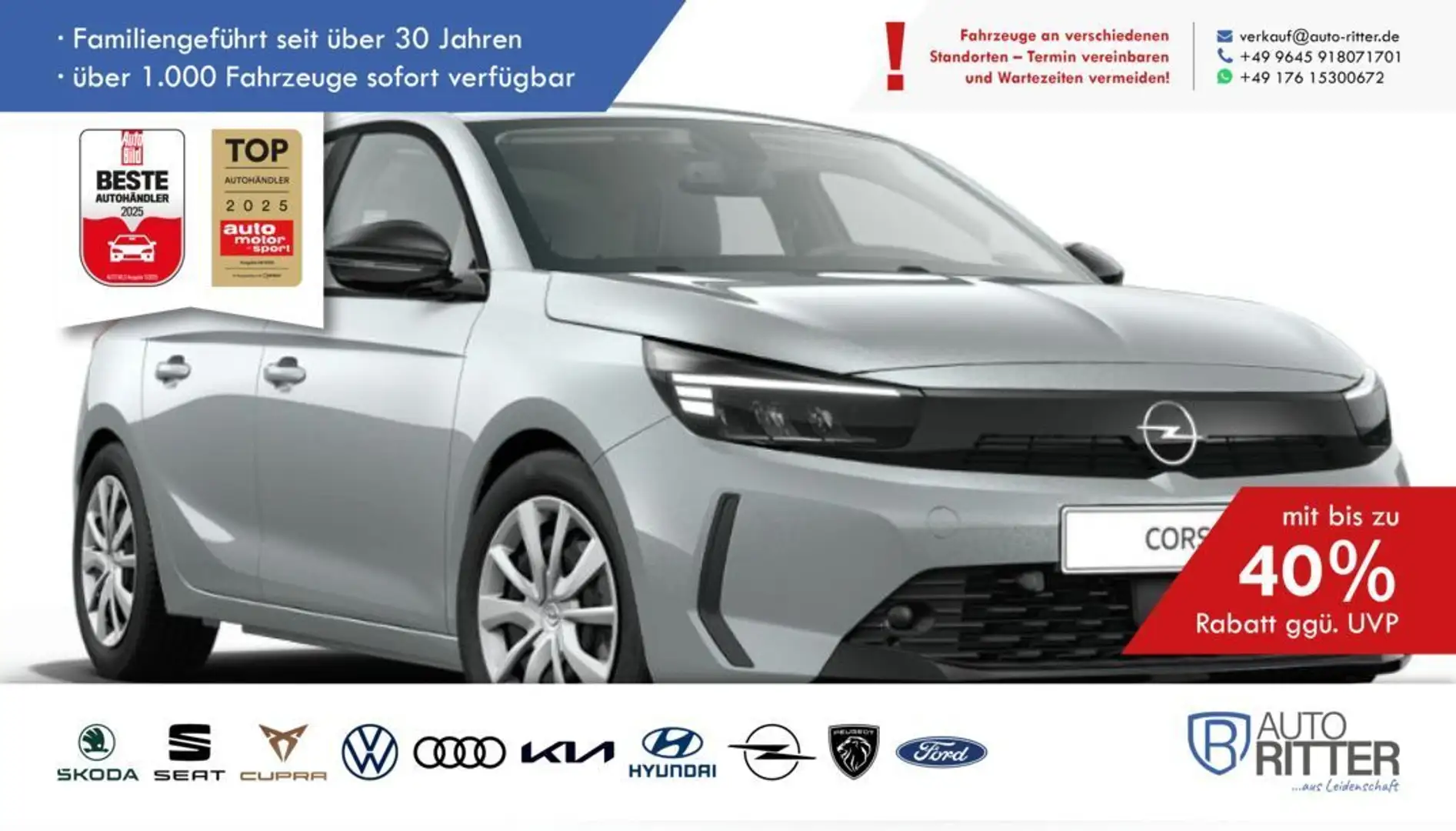 Opel Corsa Edition LED|Carplay|Klima|PDC|SHZ|DAB Silber - 1