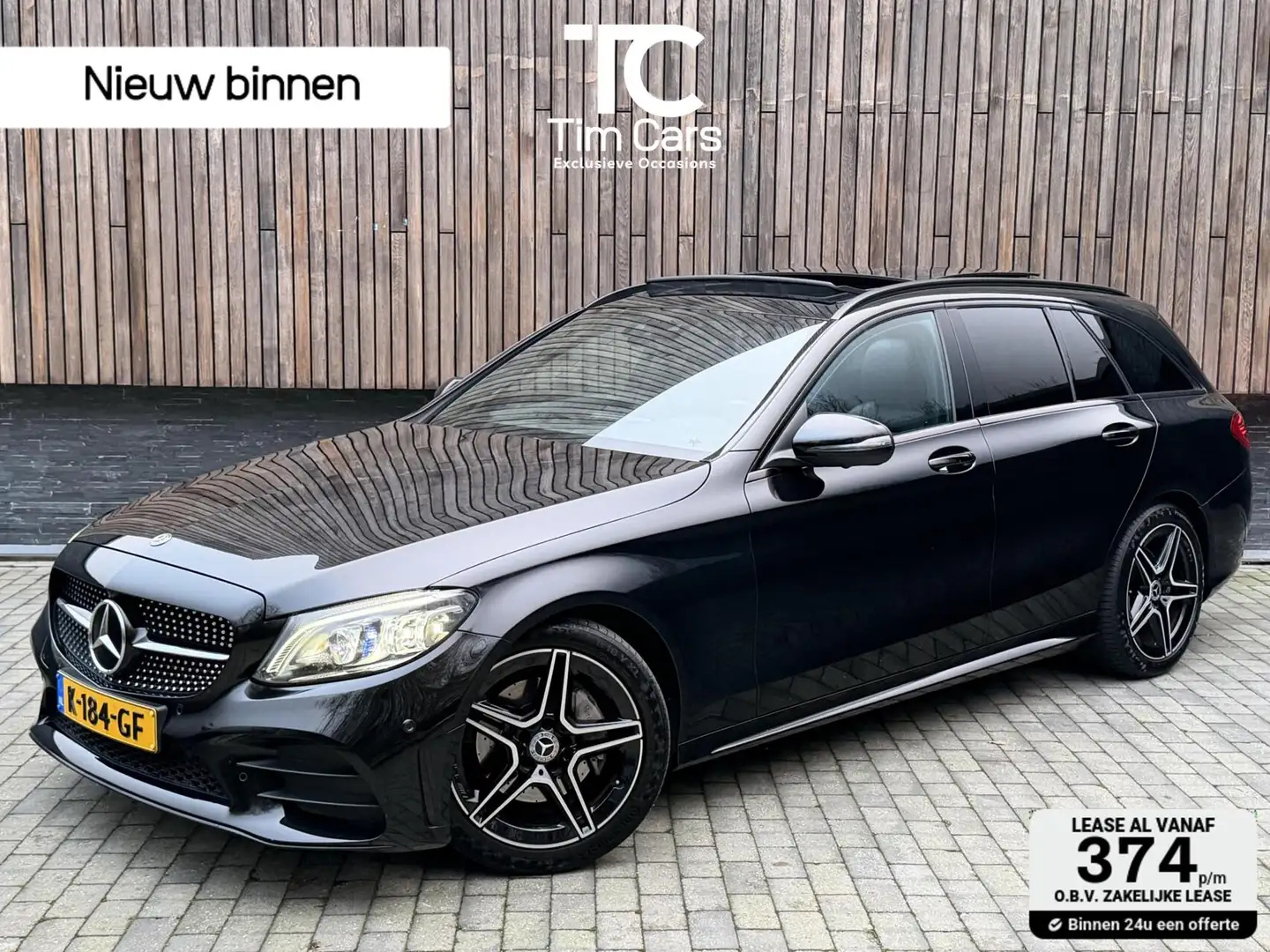 Mercedes-Benz C 180 Estate AMG Automaat | Panorama | Leer | LED matrix Schwarz - 1