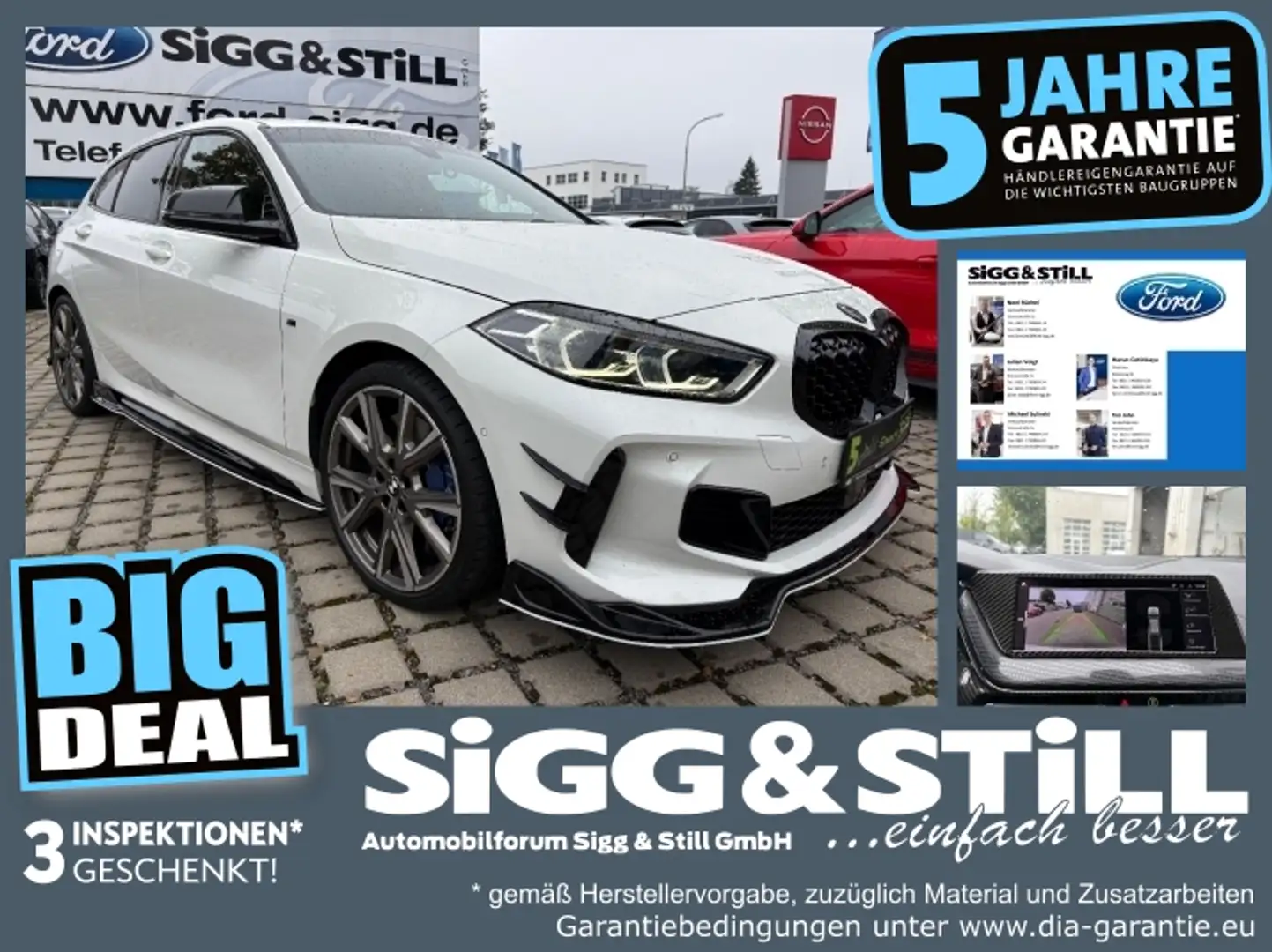 BMW 135 Mi xDrive LED*HUD*LM19*M-SPORTSITZE*SHZ*PDC*CAM Wit - 1