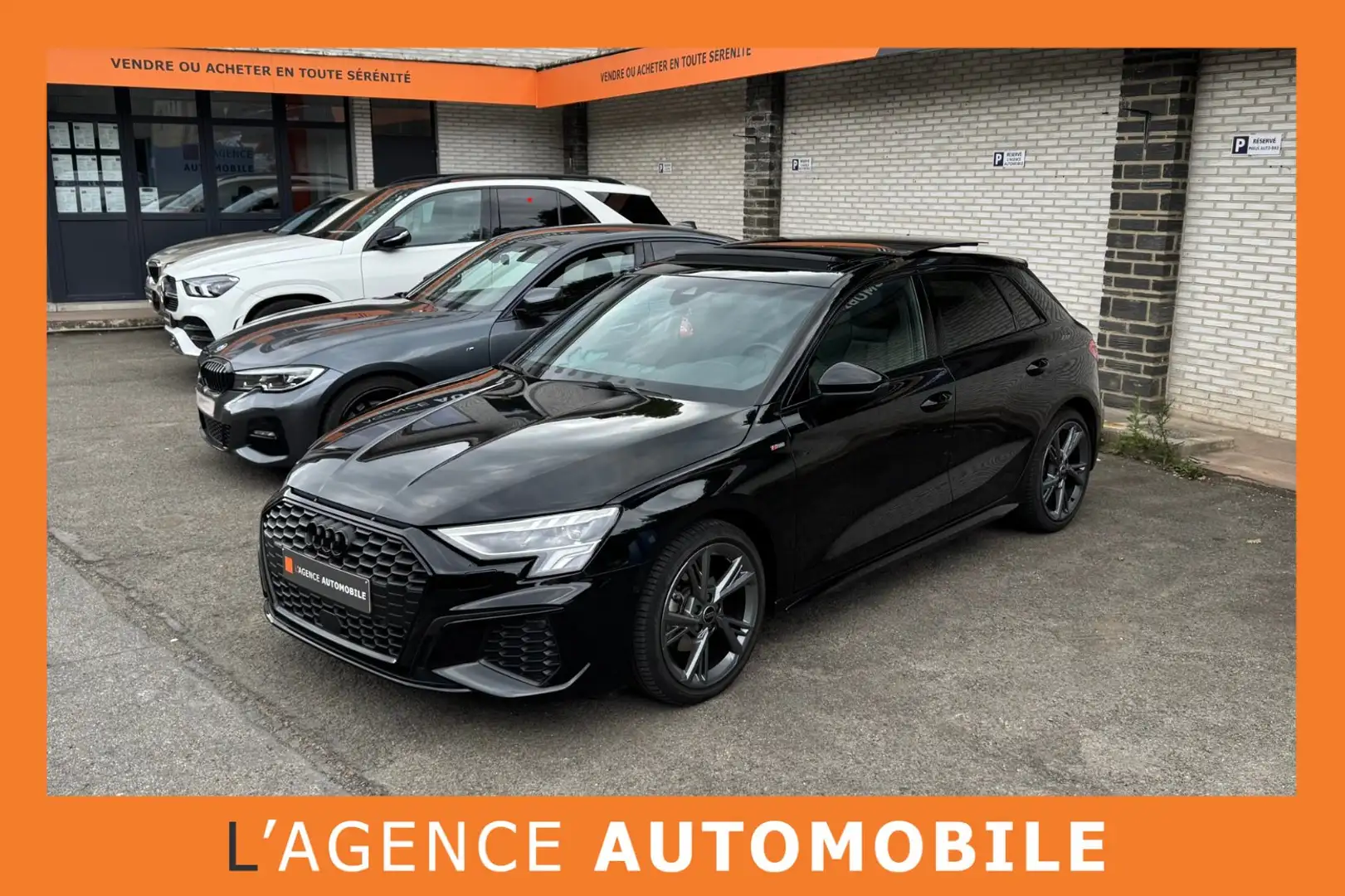 Audi A3 A3 Sportback 30TFSI+MHEV9,4kW S LINE-GARANTIE 2027 Zwart - 1