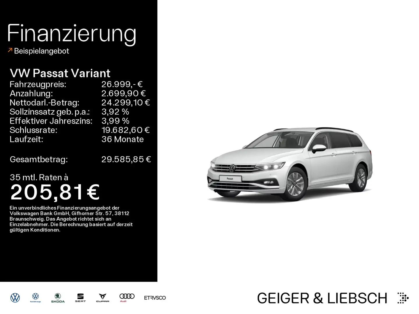 Volkswagen Passat Variant 2.0 TDI DSG BUSINESS*HUD*IQ.LIGHT Blanc - 1