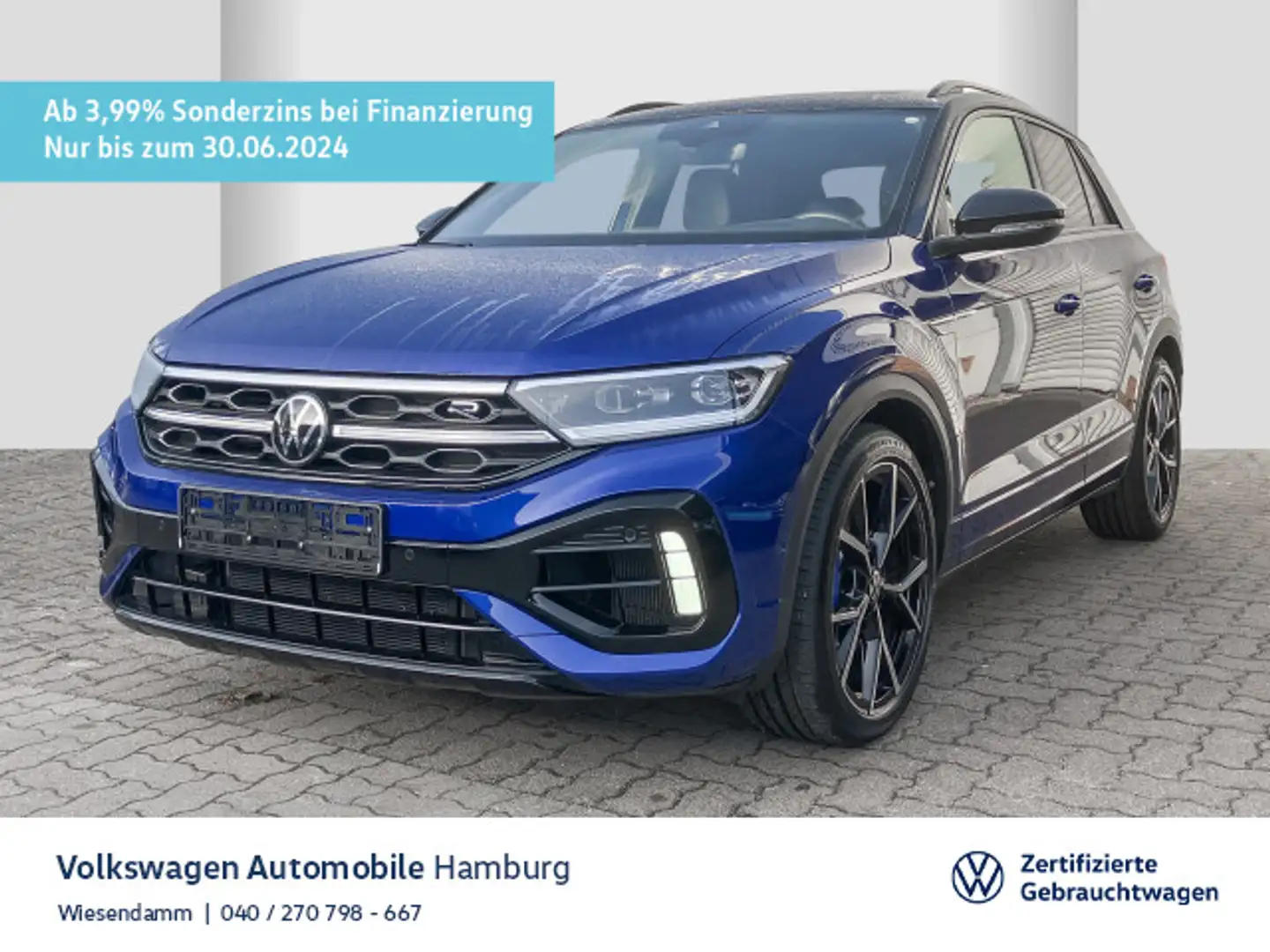 Volkswagen T-Roc 2.0 R DSG 4M PANO/KAMERA/LEDER/LED/ACC/SHZ Bleu - 1