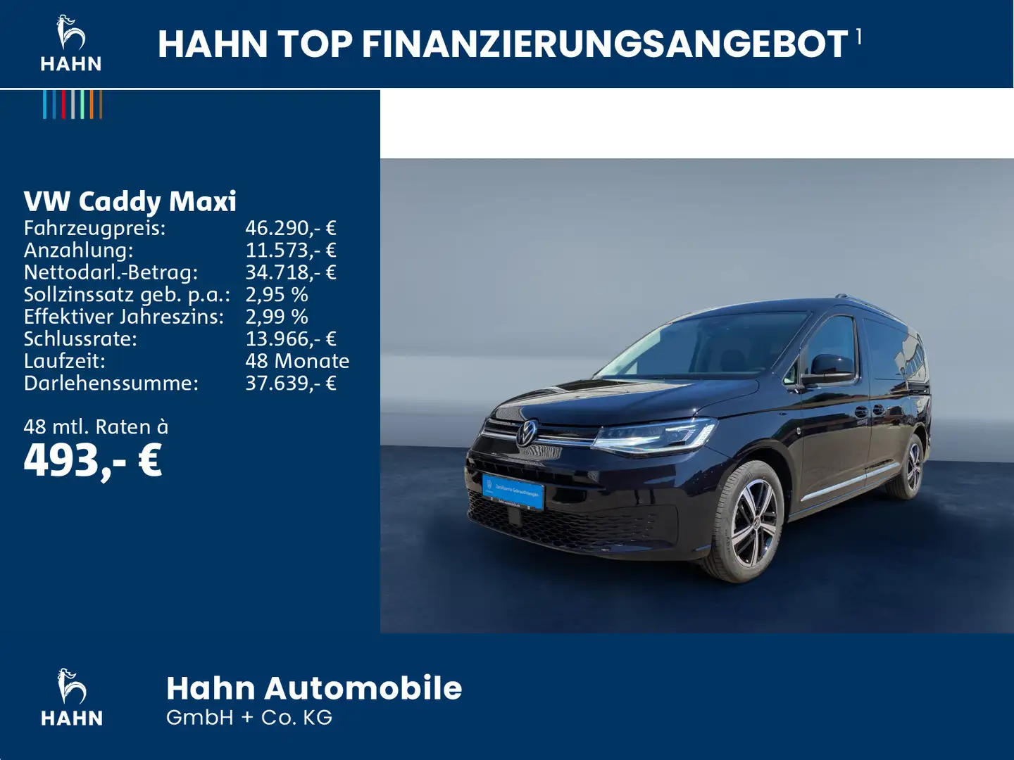 Volkswagen Caddy Style 2,0TDI 90kW ALLRAD ACC NAVI Schwarz - 2