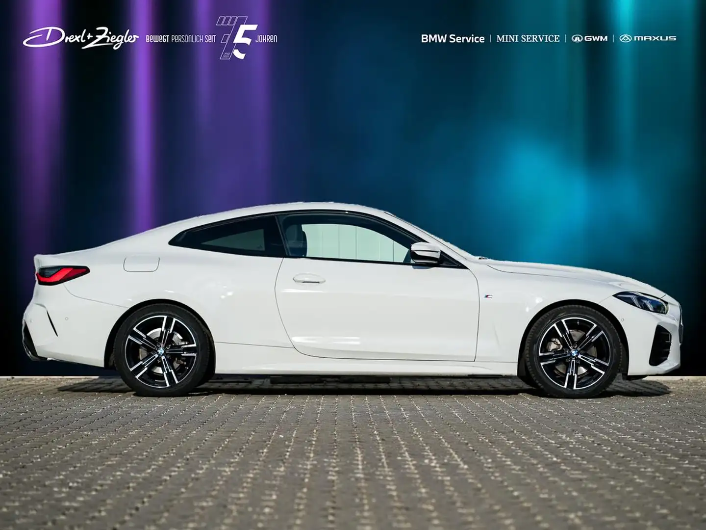 BMW 420 d Coupe M Sport ACC Glasdach Navi SGlas ParkA Blanc - 2
