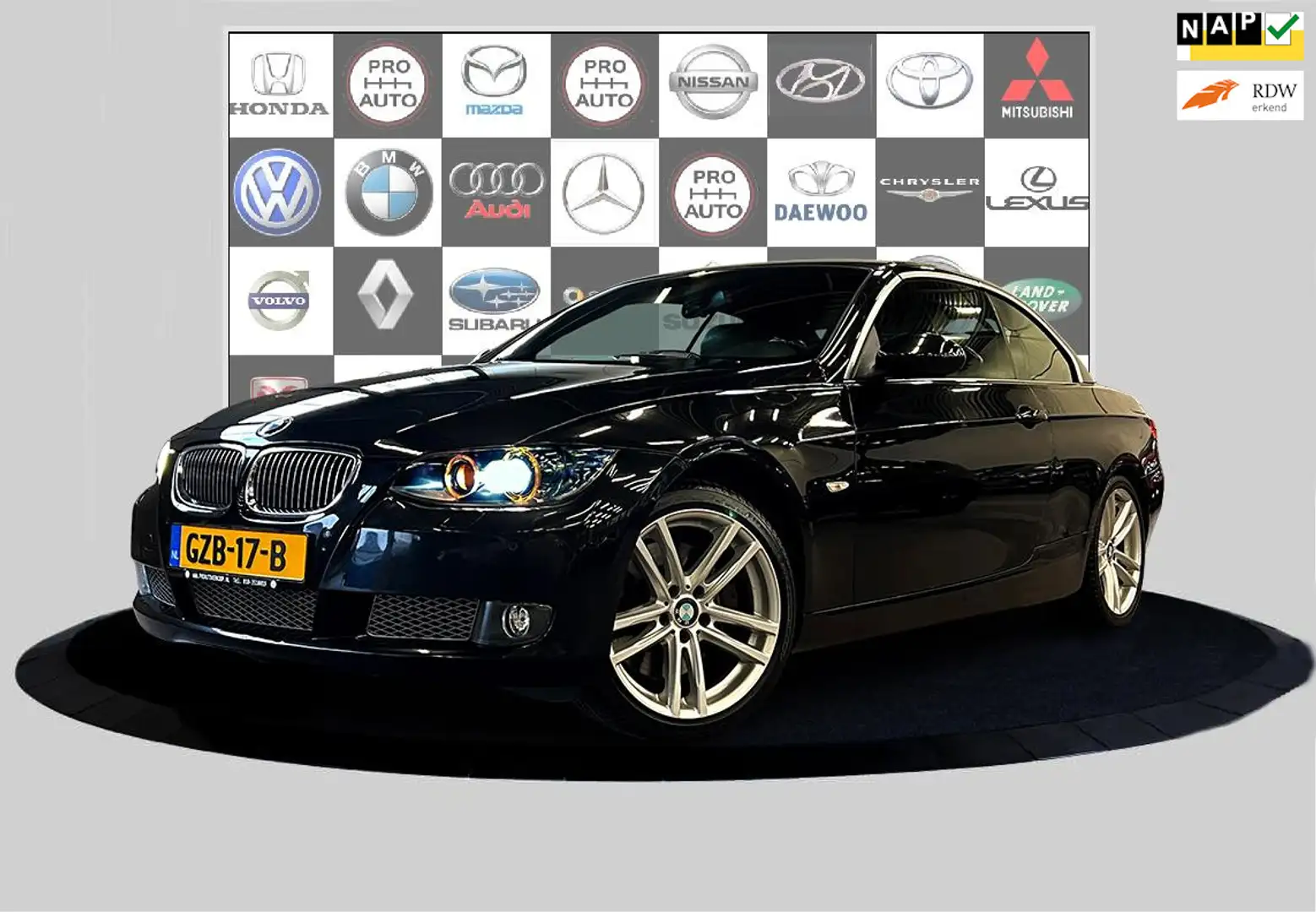 BMW 335 3-serie Cabrio 335i Jongtimer Zeer nette auto rijd Zwart - 1