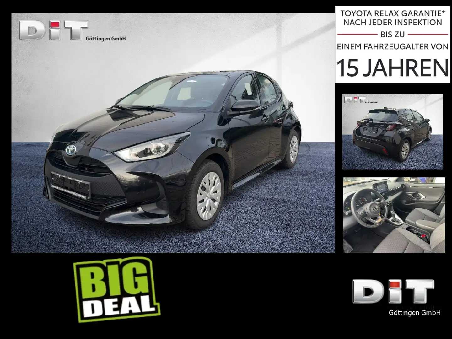 Toyota Yaris 1.5 Comfort ACC+Navi+Fernlichtass.+Kam. Schwarz - 2