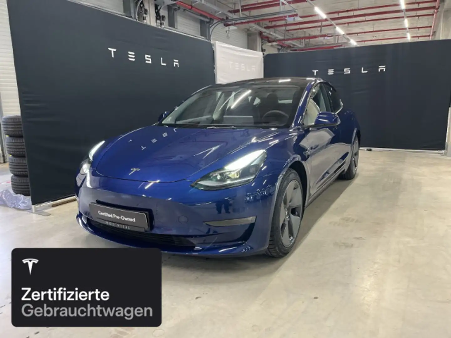 Tesla Model 3 Long Range AWD Bleu - 1