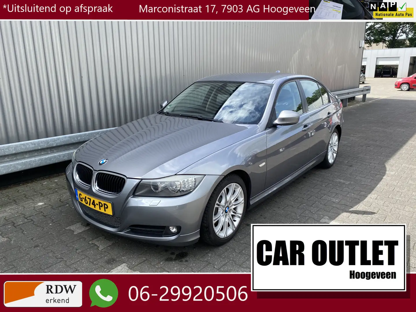 BMW 318 3-serie 318i Clima, CC, PDC, LM, nw. APK – Inruil Grijs - 1