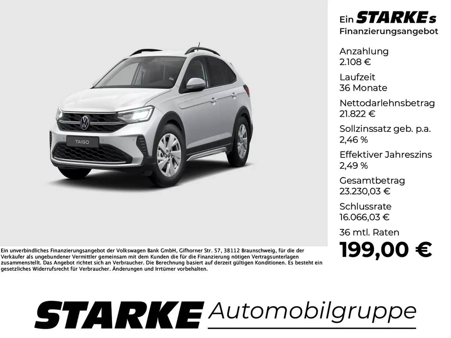 Volkswagen Taigo 1.0 TSI Life Silber - 1