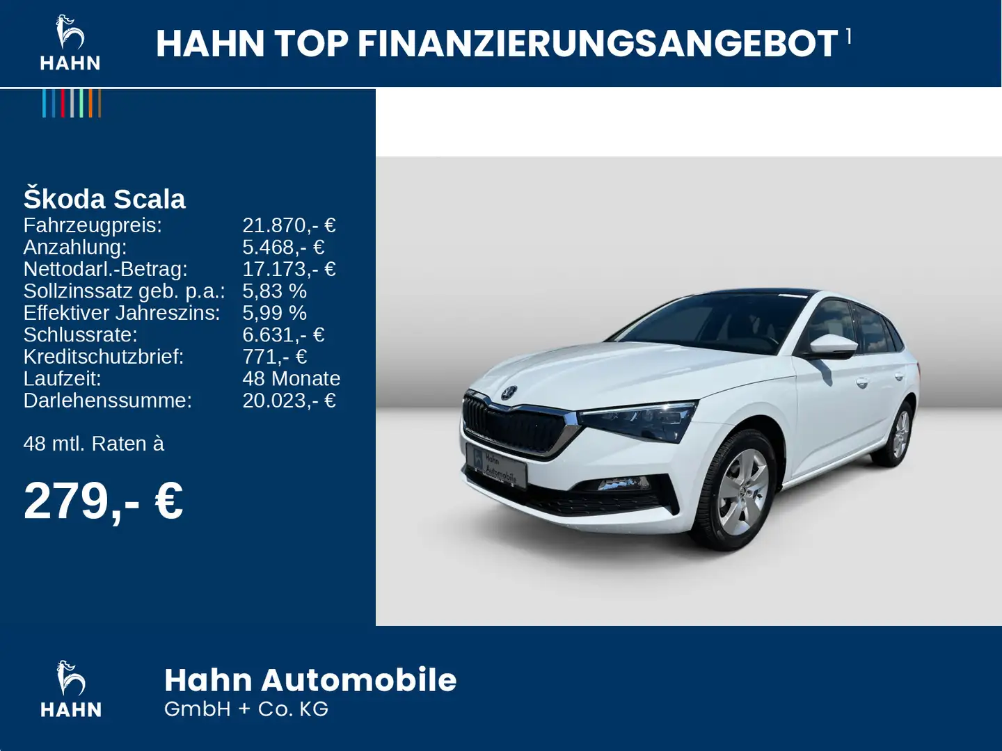 Skoda Scala Style 1.5TSI DSG LED Pano PDCh Climatr SHZ Bianco - 2
