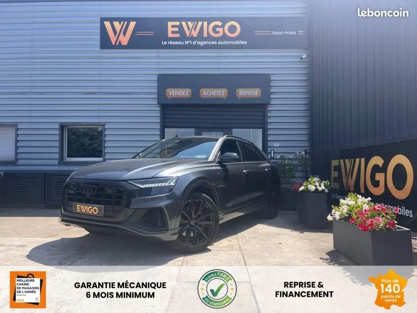 Audi Q8 3.0 55 TFSIE 381H 340ch HYBRID S-LINE QUATTRO TIPT Gris - 1