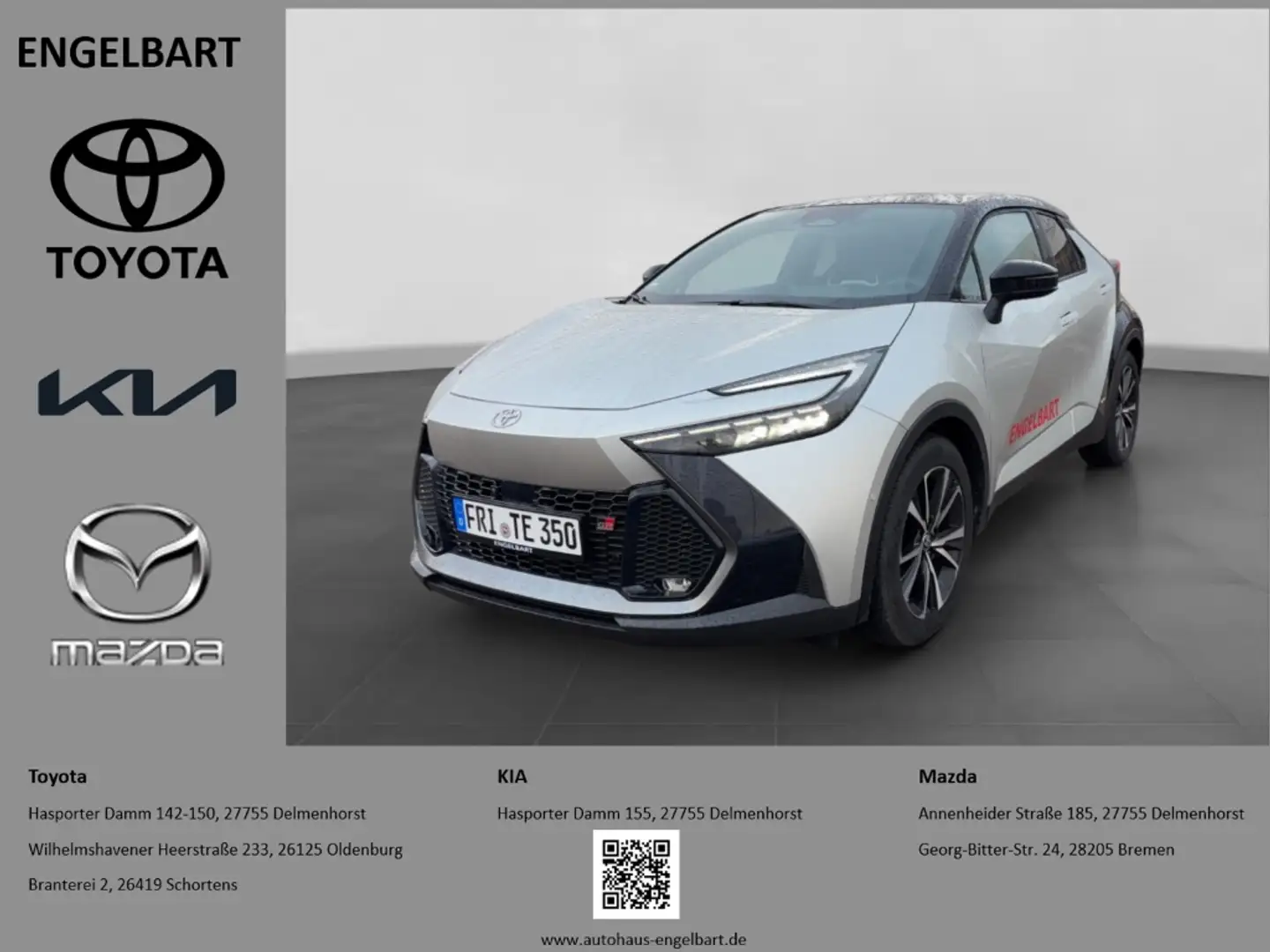 Toyota C-HR Hybrid 4x4 GR Premiere2.0 HUD Navi Kamera Leder Silber - 1