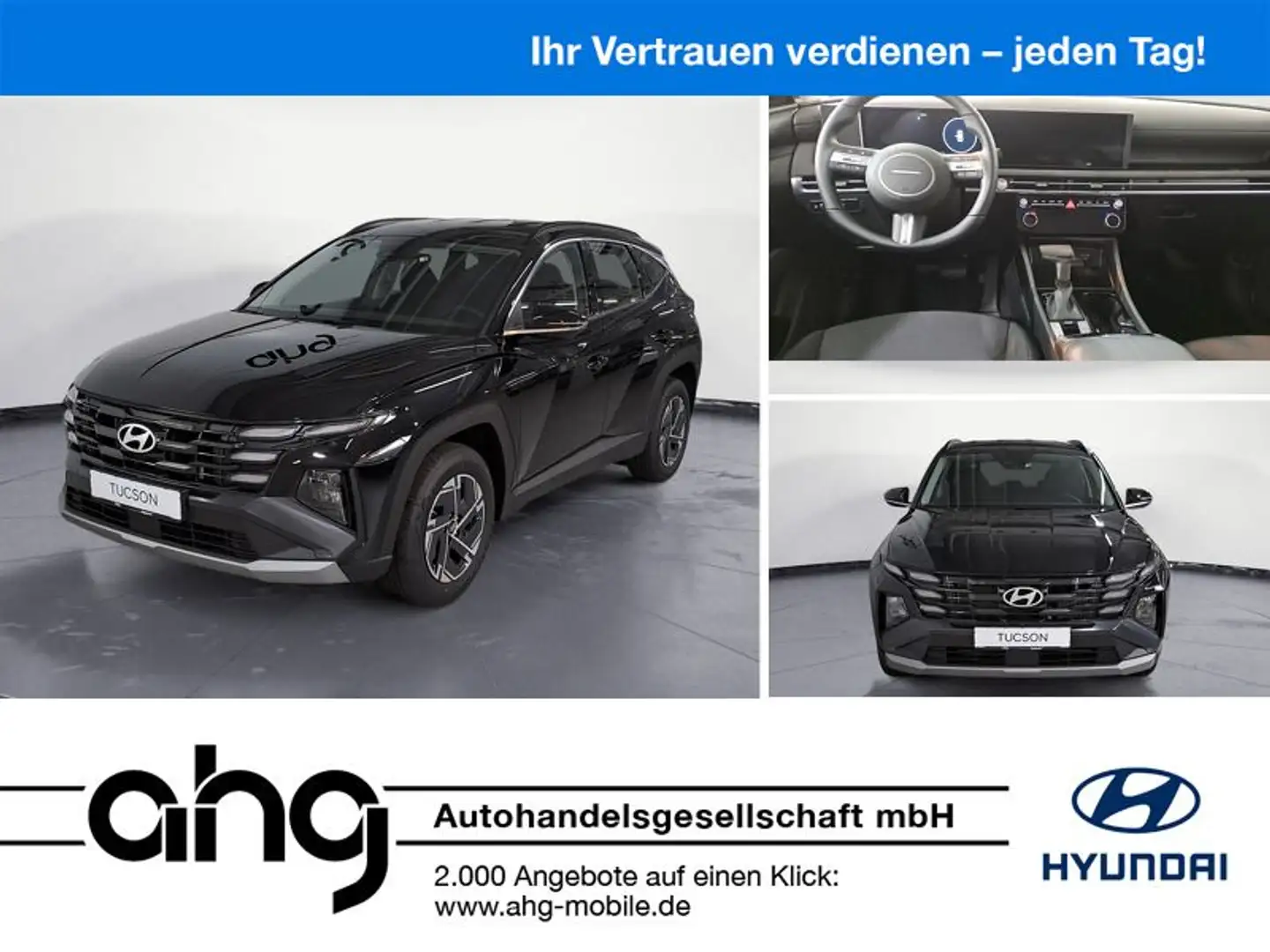 Hyundai TUCSON 1.6 T-GDI Select DCT AKTION bis 30.06.25 Zwart - 1