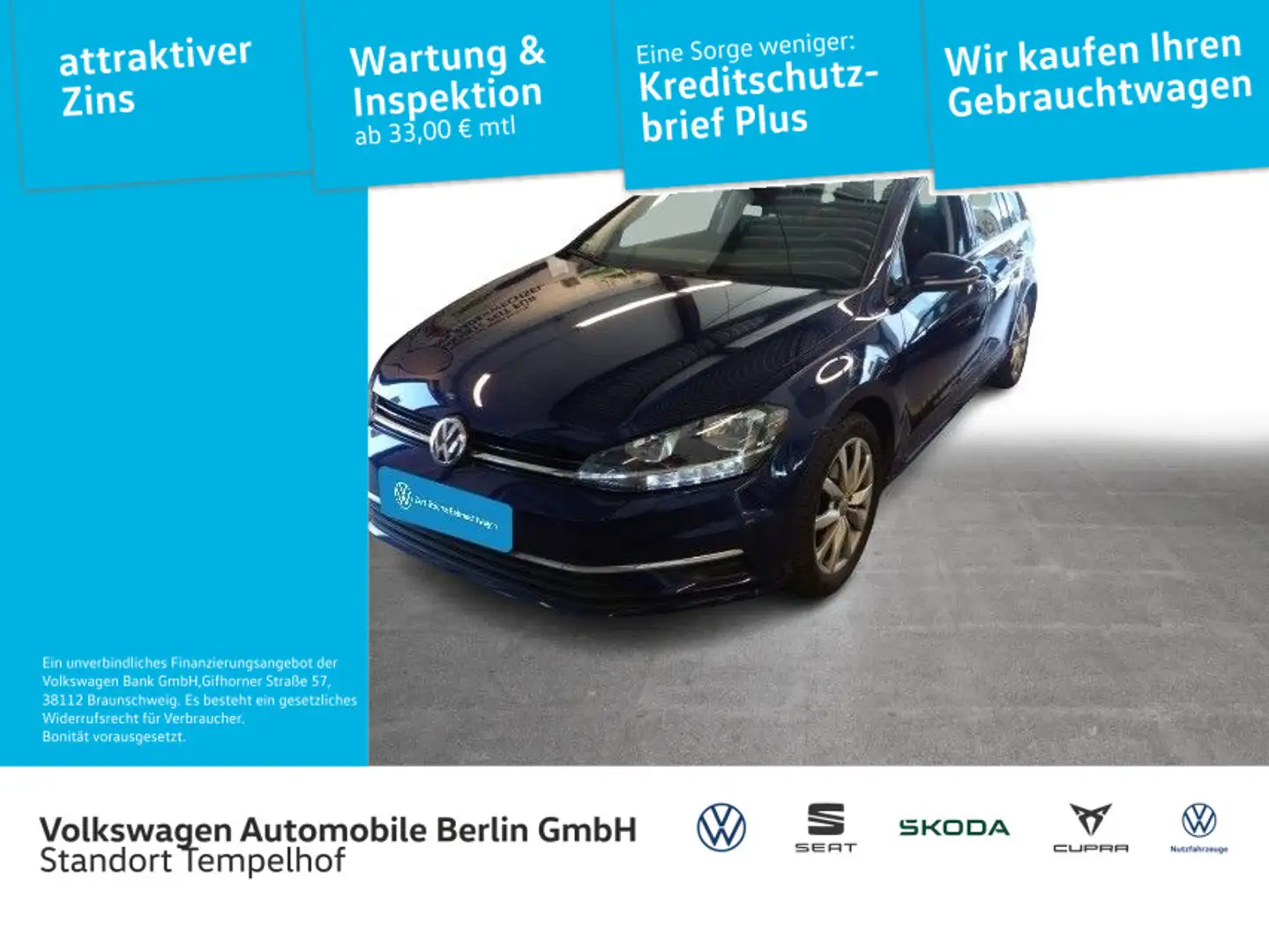 Volkswagen Golf Variant Golf VII Variant 1.5TSI DSG United NAVI ACC PDC Azul - 1