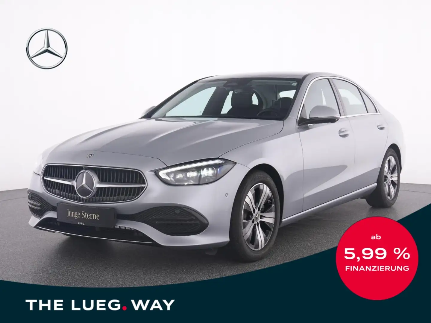 Mercedes-Benz C 180 Avantgarde+MBUXPremium+DLight+Amb+Mem+360° Silber - 1