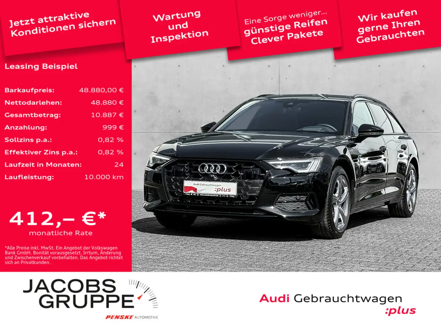 Audi A6 Avant 35 TDI AHK/HuD/Blackp./Matrix advanced Schwarz - 1