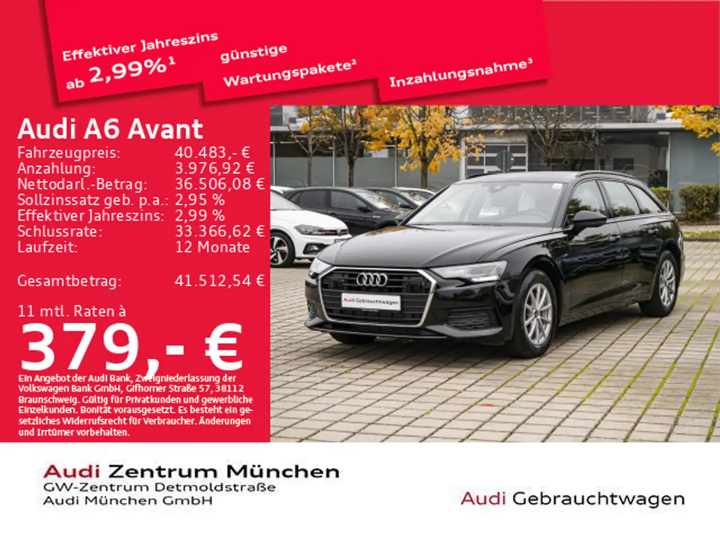 Audi A6 45 TFSI S tronic ACC/Navi Schwarz - 1