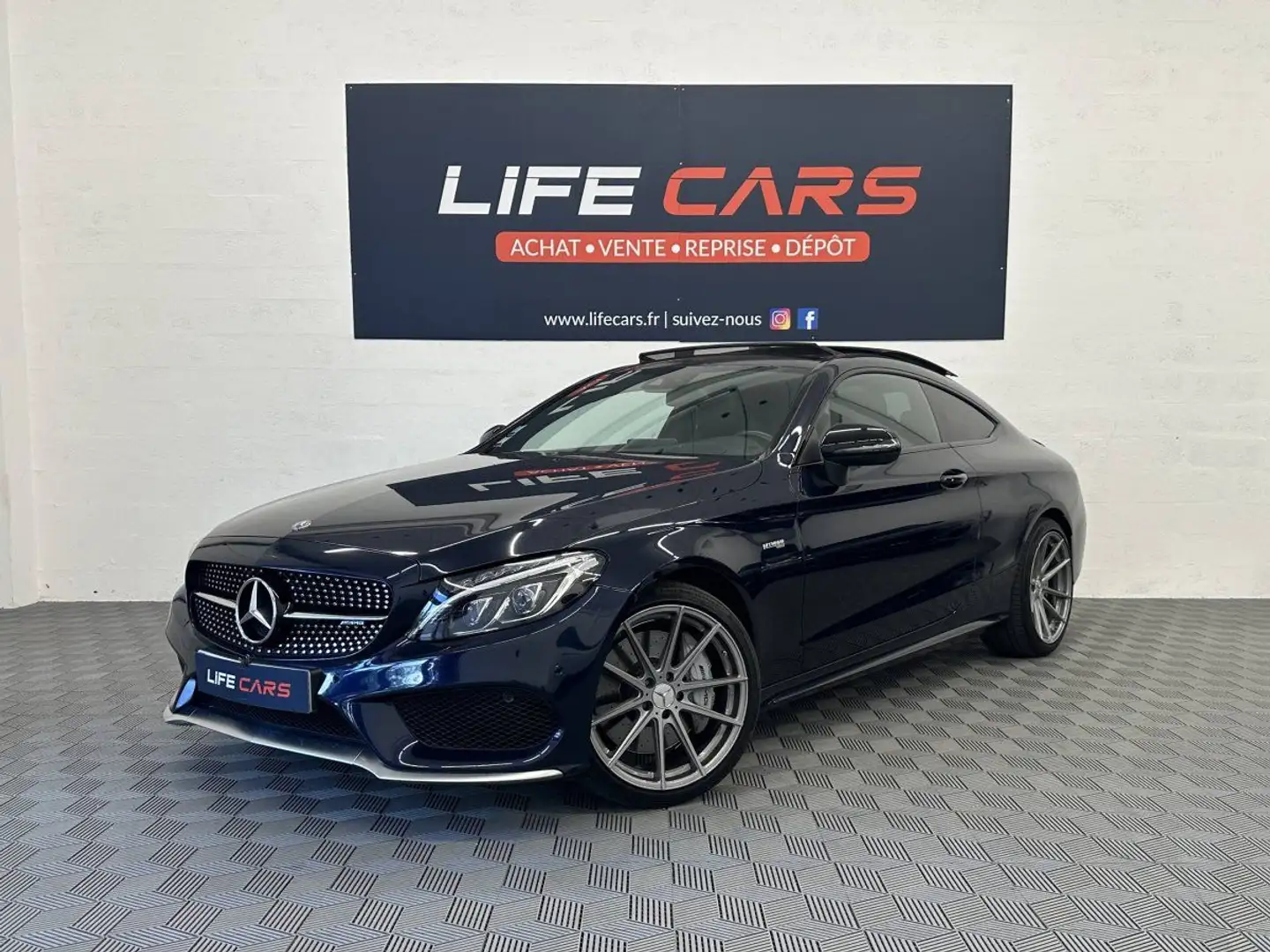 Mercedes-Benz C 43 AMG Coupé II (C205) 43 AMG 3.0 V6 367ch 4Matic 9G-Tronic 2018 Entretien Mercedes Blauw - 1