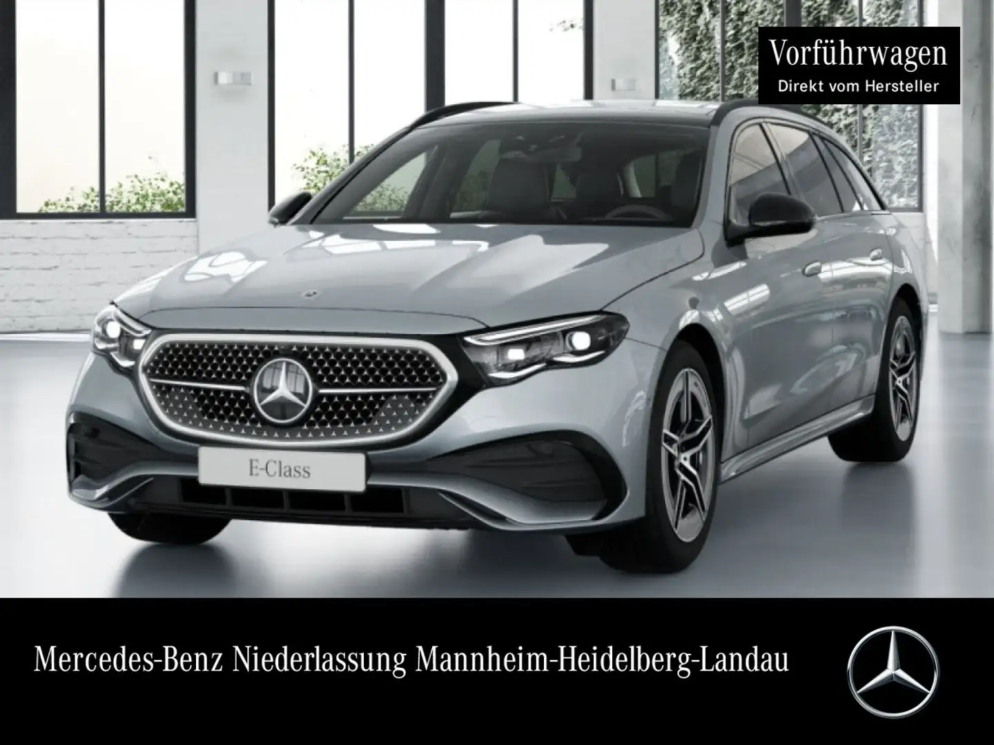 Mercedes-Benz E 200 T Edition AMG-Line Fahrass 360° Pano Distr. Silber - 1