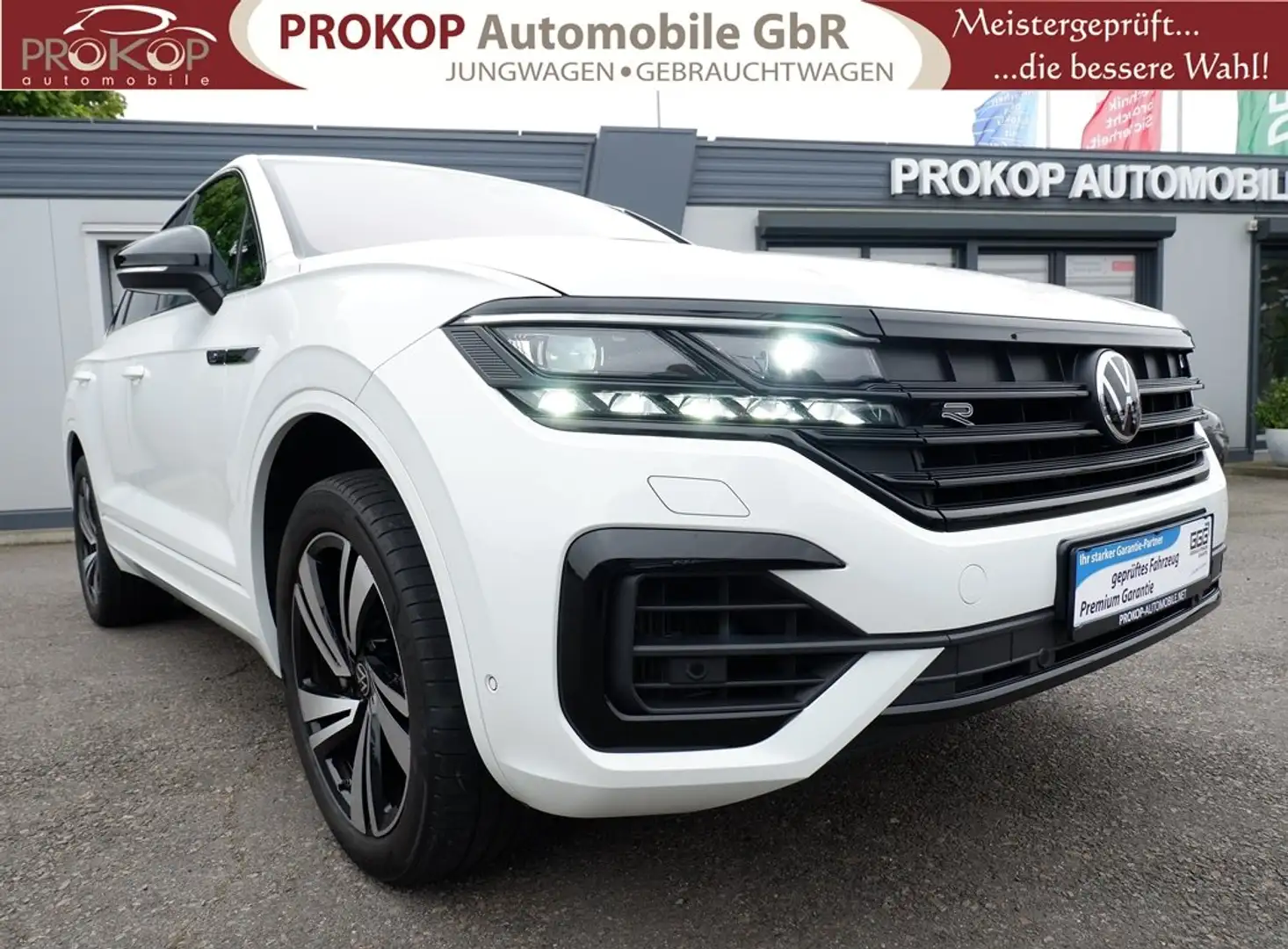 Volkswagen Touareg V6 R-Line 4Motion Assist Matrix Innovision HUD AHK Blanc - 2