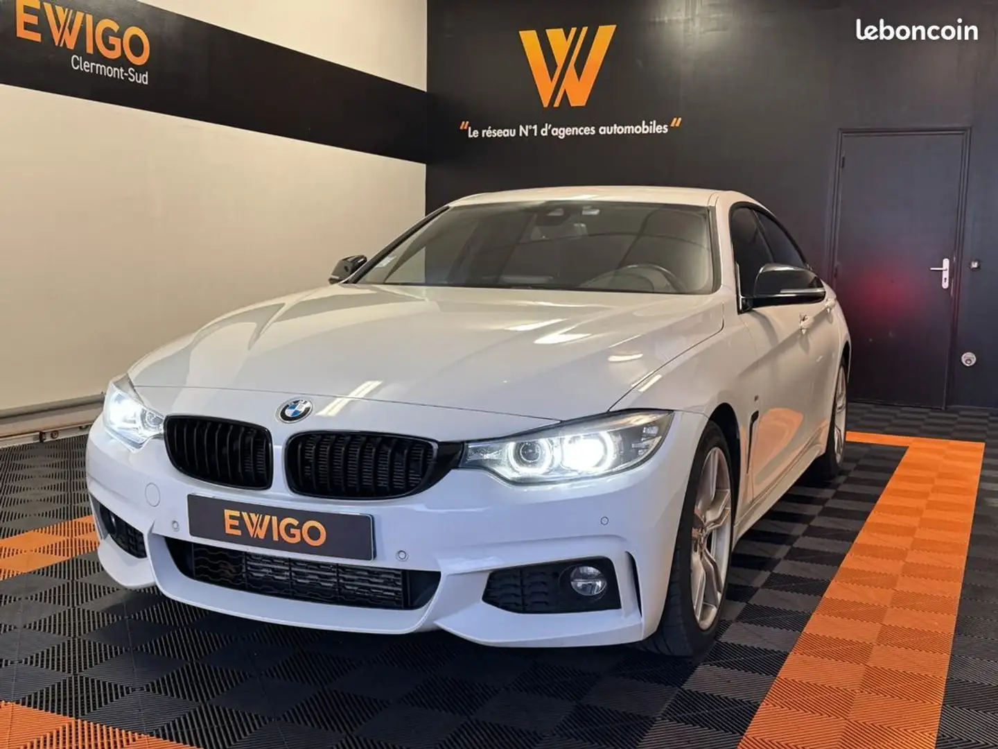 BMW 420 serie gran-coupe 2.0 420 d 190ch m-sport bva-pack carbone m4-camera de recule-siege alcantara Weiß - 1