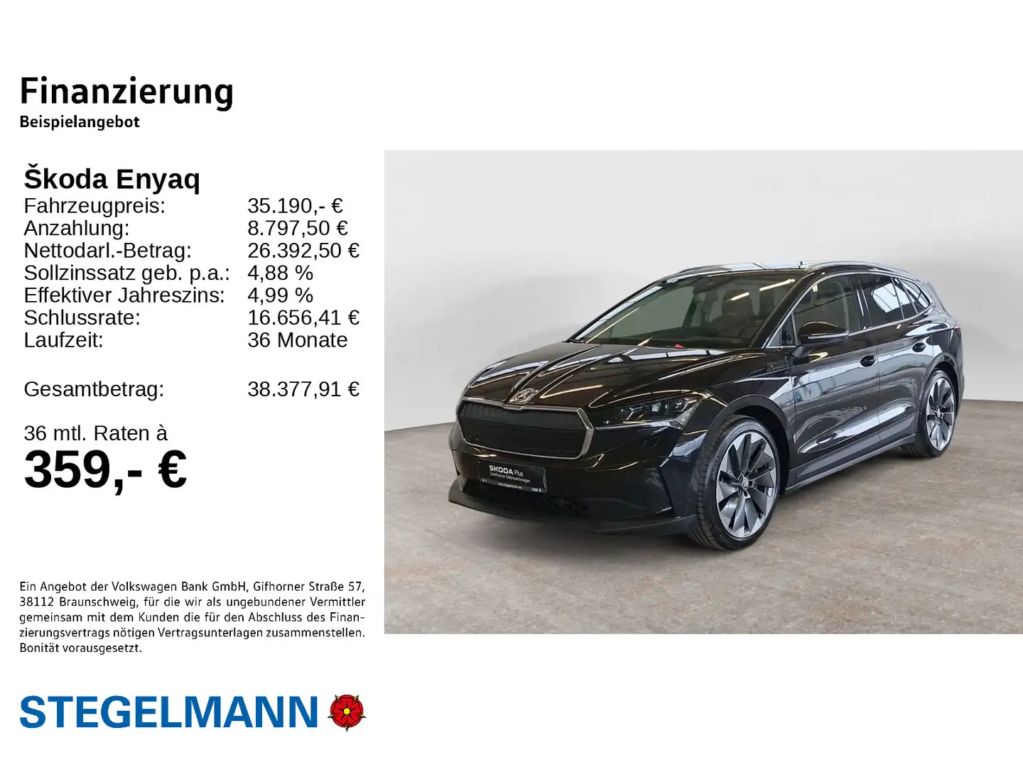 Skoda Enyaq 80X EcoSuite 195kW/77kWh *Pano*AHK*Head-Up Schwarz - 2