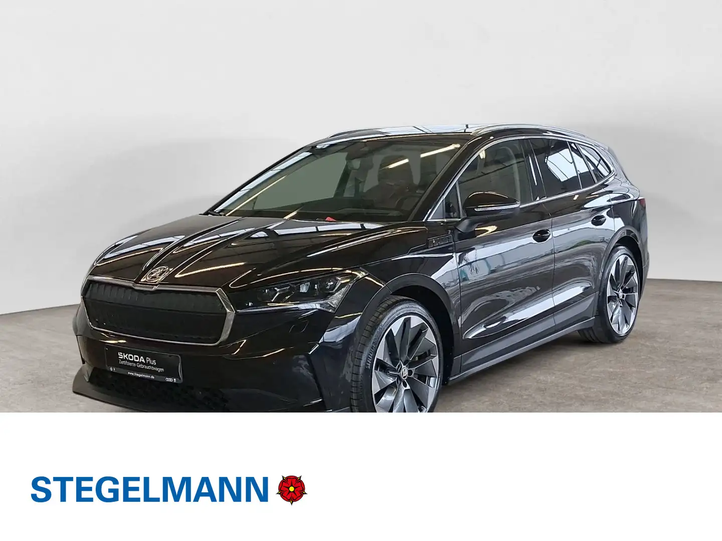 Skoda Enyaq 80X EcoSuite 195kW/77kWh *Pano*AHK*Head-Up Schwarz - 1