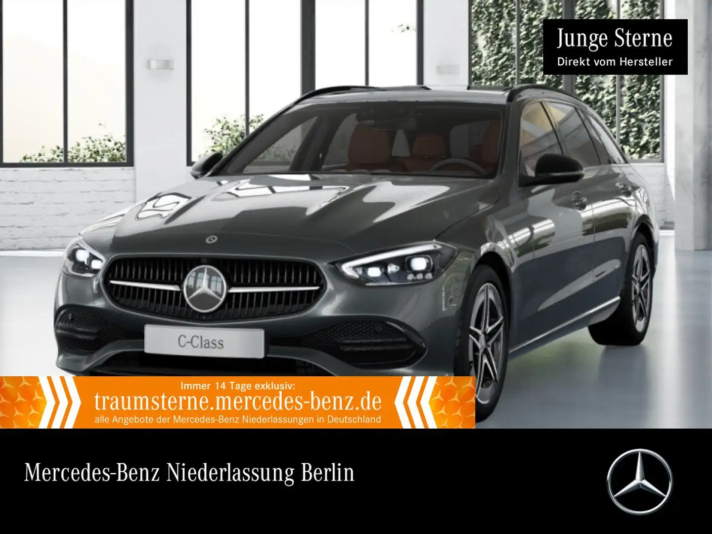 Mercedes-Benz C 300 e T AVANTG+NIGHT+PANO+360+KEYLESS+9G Grau - 1