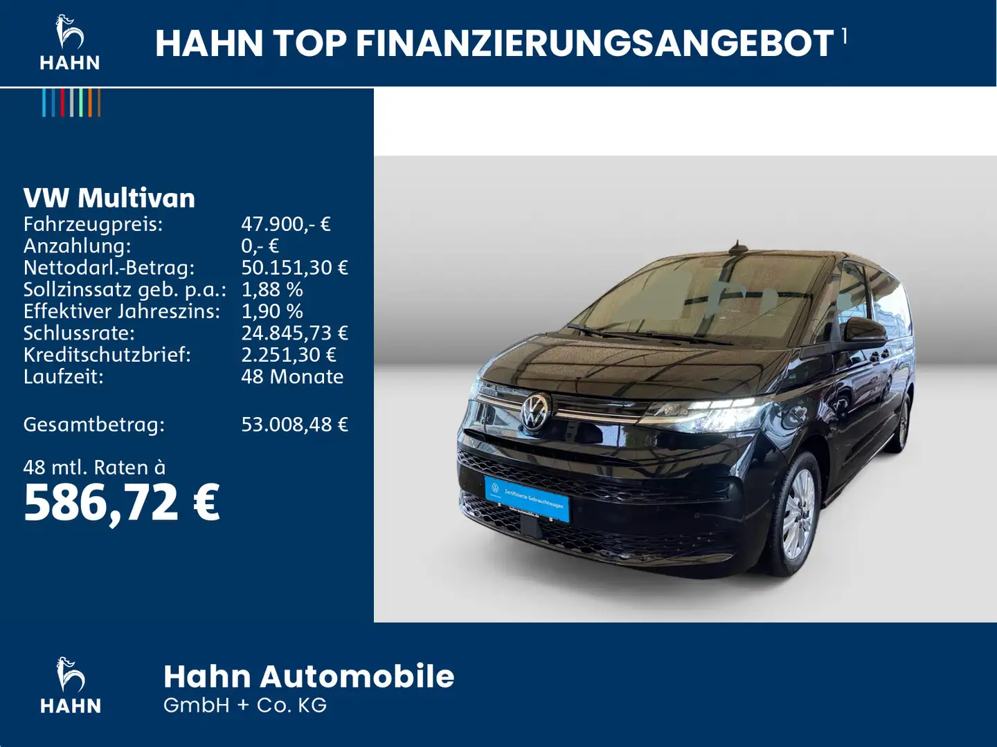 Volkswagen T7 Multivan Life KÜ 2,0 TDI 110kW DSG Zwart - 2