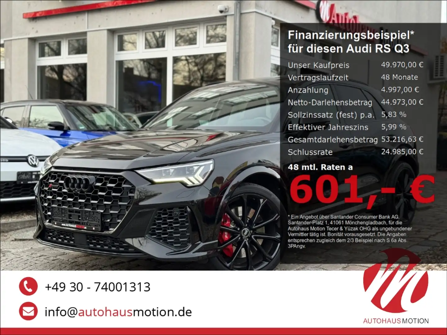 Audi RS Q3 2.5 TFSI quattro Pano Matrix Raute Navi Kamera Schwarz - 1