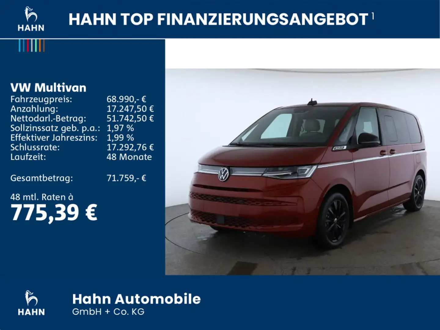 Volkswagen T7 Multivan Style 1,5TSI eHybrid 130kW 4MOTION Rot - 2