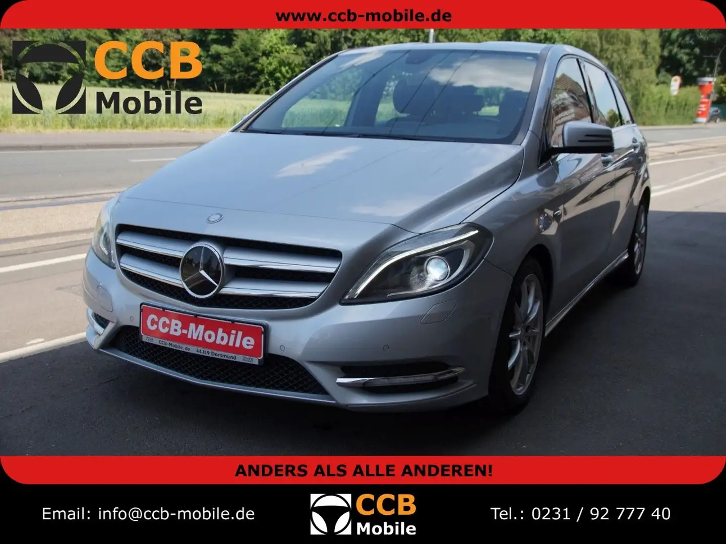Mercedes-Benz B 200 B -Klasse*2HAND*NAVi*ALU*PDS*XENON*AHG Zilver - 1