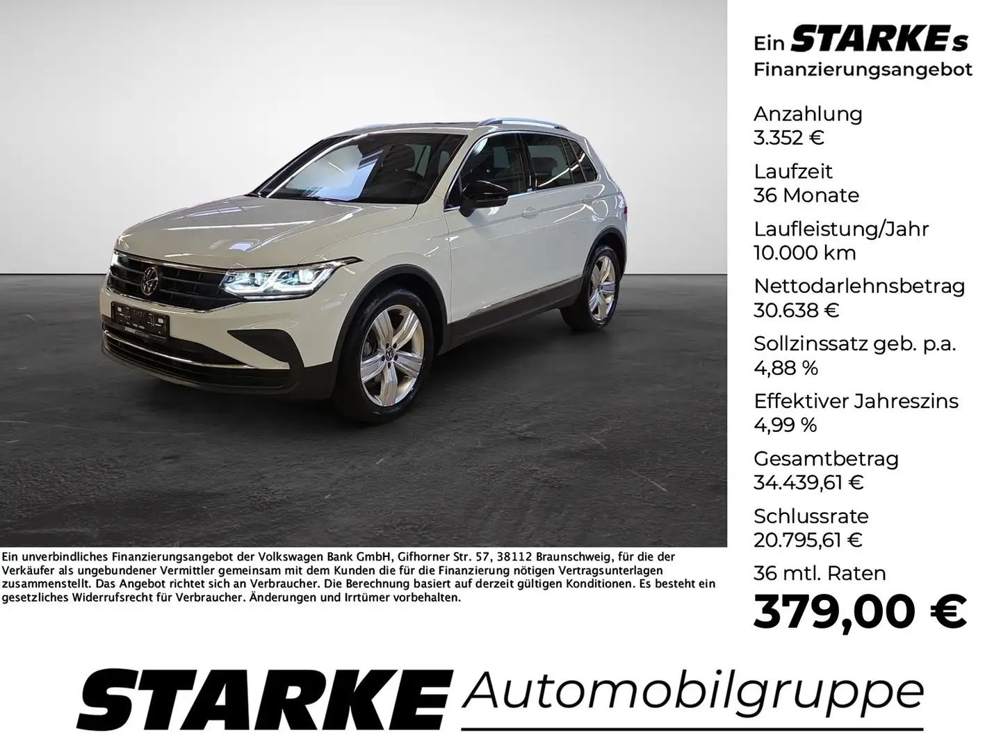 Volkswagen Tiguan 1.5 TSI DSG Move Pano AHK Standhzg RFK Weiß - 1