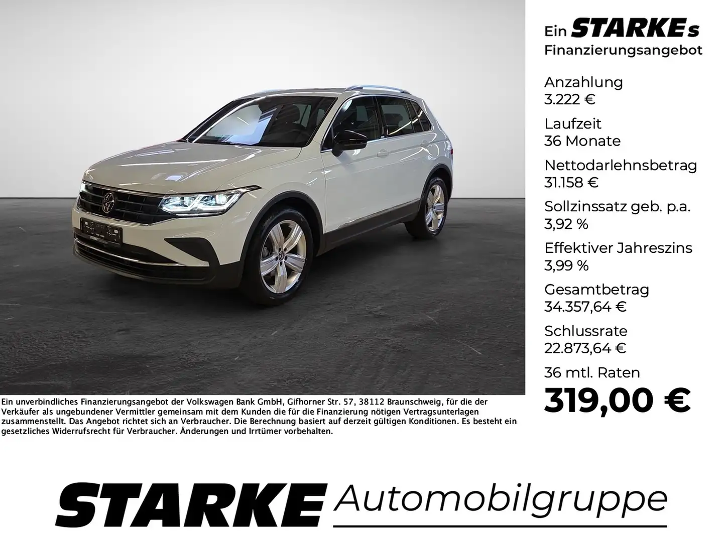 Volkswagen Tiguan 1.5 TSI DSG Move Pano AHK Standhzg RFK Weiß - 1