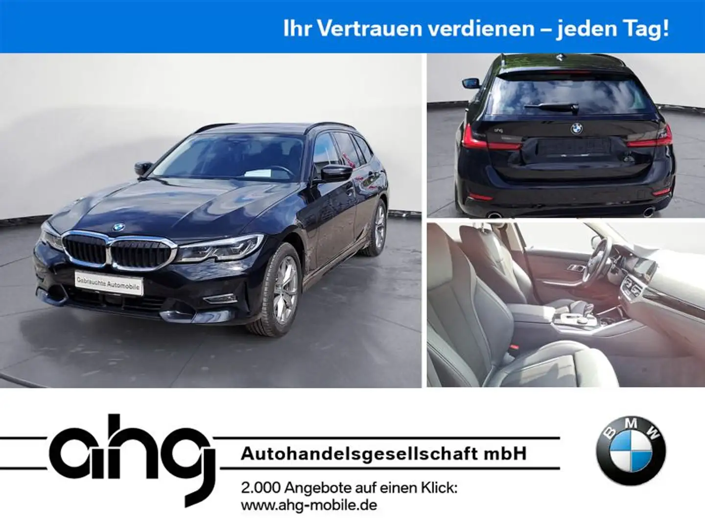 BMW 330 e xDrive Touring Sport Line Automatic Aut. Zwart - 1