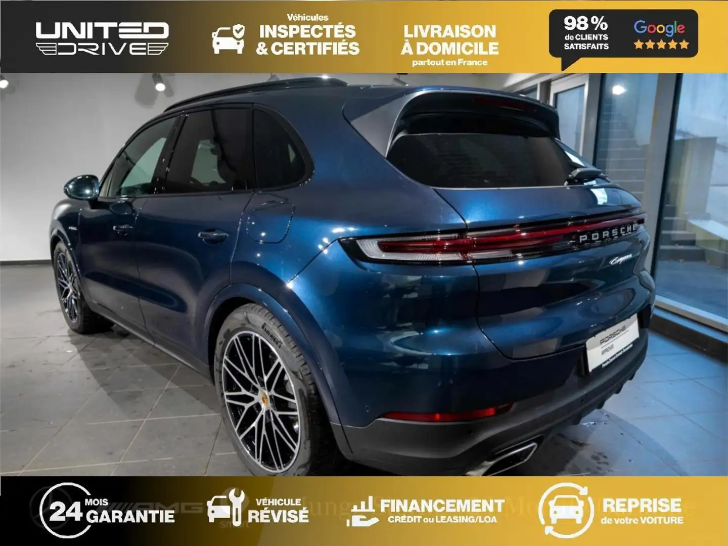 Porsche Cayenne Cayenne 3.0i V6 - 304 - BVA Tiptronic S 2017 E-Hybrid PHASE 2 Bleu - 2