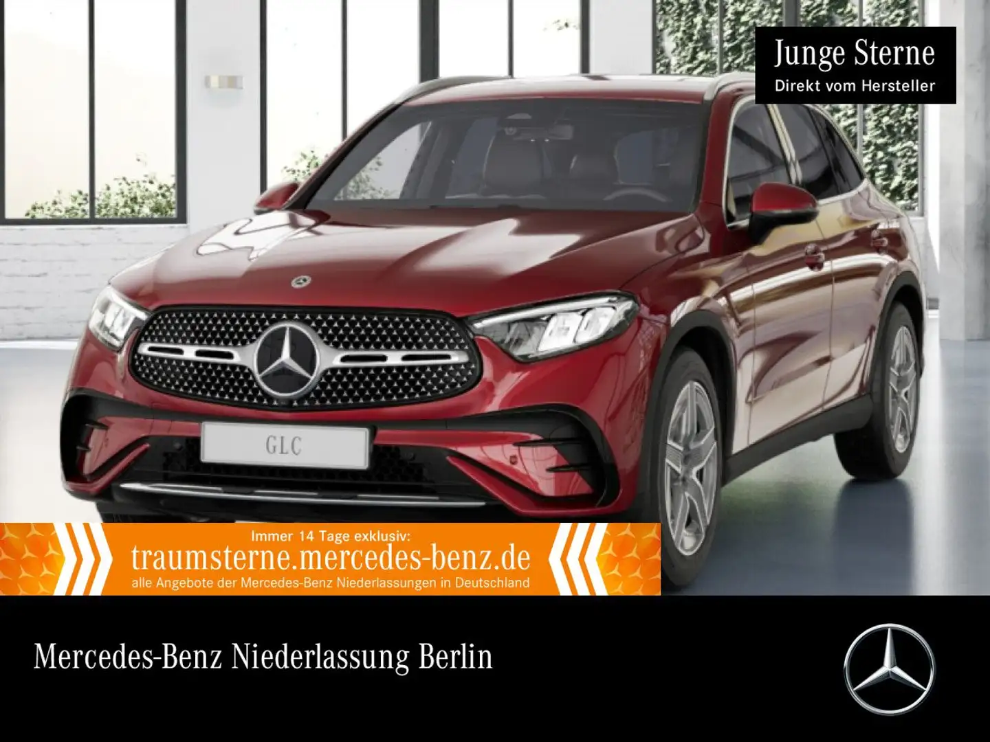 Mercedes-Benz GLC 200 4M AMG+LED+BURMESTER+KAMERA+KEYLESS+9G Rot - 1