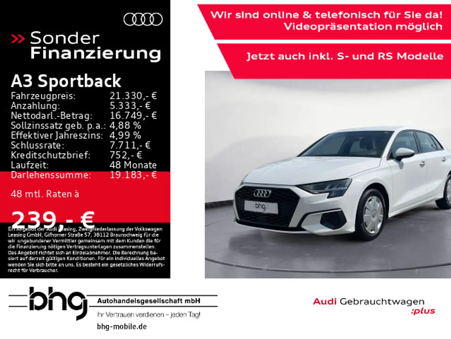 Audi A3 30 TFSI Bianco - 1