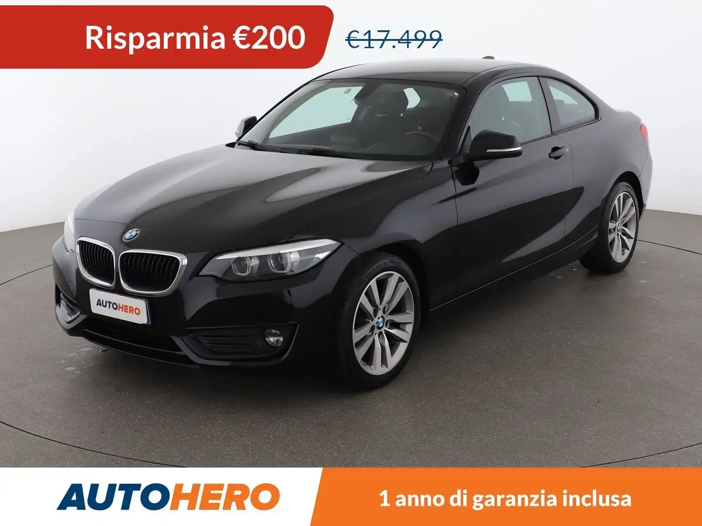 BMW 218 218d Advantage Coupé Schwarz - 1