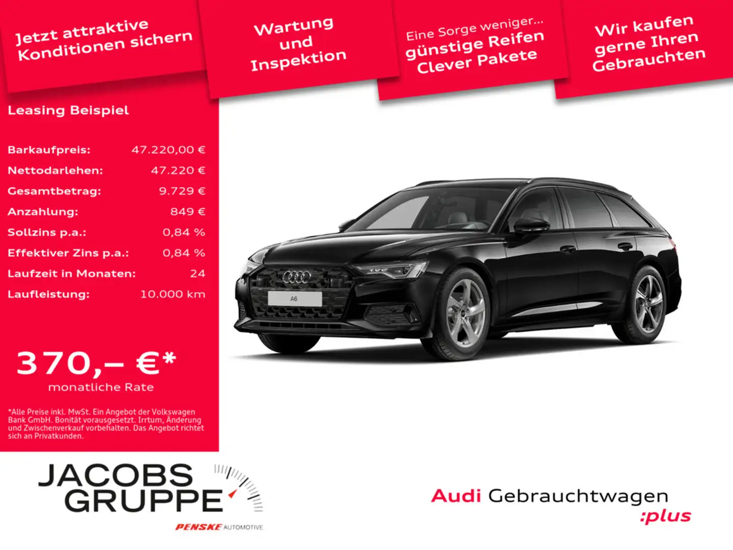 Audi A6 Avant 35 TDI advanced*Pano*Matrix*TopView * Schwarz - 1