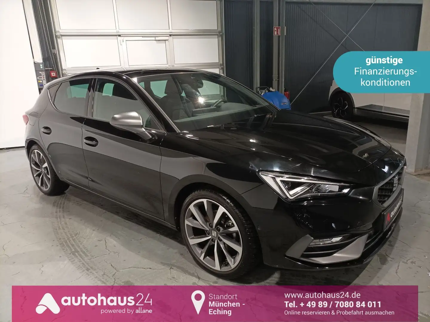 SEAT Leon 1.5 eTSI FR LED|Navi|ParkPilot|Sitzhz Zwart - 1